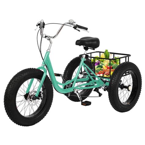 Buy Guzom Fat Tire Tricycle - 20 Inch 7 Speed Adult Trike with Big Back ...