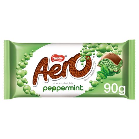 Aero Peppermint Mint Chocolate Sharing Bar 90g | Single Chocolate Bars ...