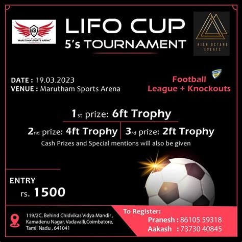 Football Tournaments List In Coimbatore