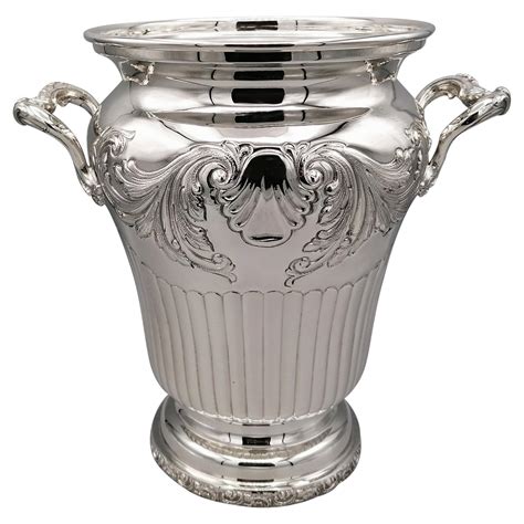 20th Century Italian Sterling Silver Champagne and Ice Bucket For Sale ...