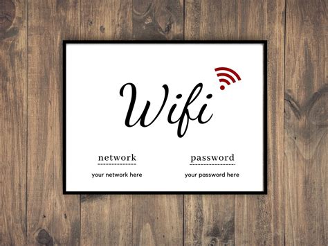 Editable Free Printable Template Wifi Password Sign Free Printable - Free Word Template