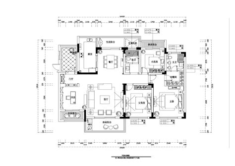 欧式风格四室两厅住宅装修施工图免费下载 - 装修图纸 - 土木工程网