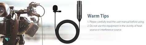 Maono AU-XLR10 XLR Collar Lavalier Microphone, Condenser Clip-on Mic ...