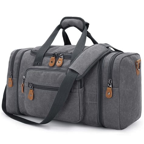 Free Shipping! Gonex Canvas Duffel Bag 60L Expandable Travel Duffle ...