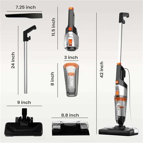 SEZNIK BASICS SEZNIK Turbo Sweep 3-in-1 Corded, 600W, 20kpa Suction ...
