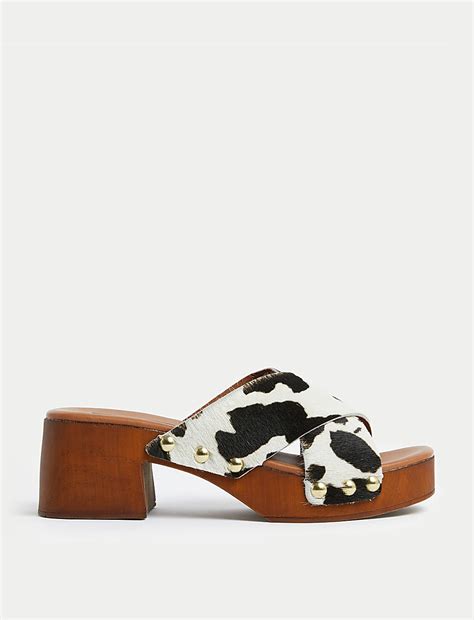 Buy Studded Block Heel Open Toe Clogs at Marks & Spencer