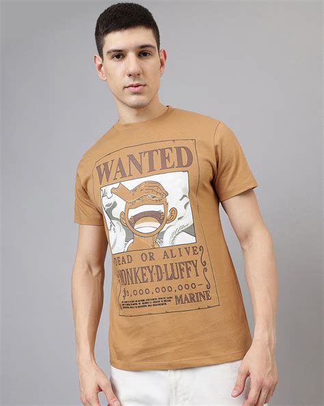 One Piece Luffy Wanted Regular Fit Tshirt Men – Free Authority