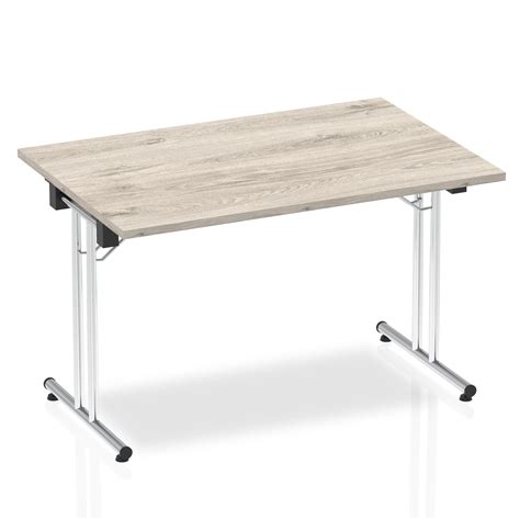 Impulse 1200 Folding Rectangular Table Grey Oak | Furniture and ...