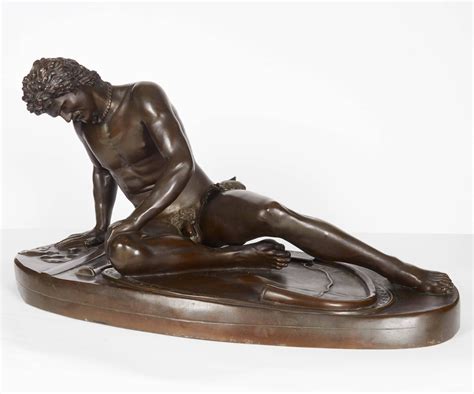 French Bronze Sculpture "The Dying Gaul" after the Antique Signed F ...