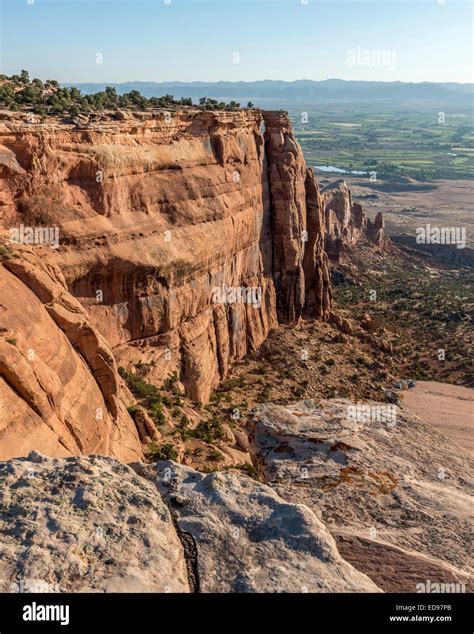 Book cliffs View in Colorado National Monument. Colorado. USA Stock ...