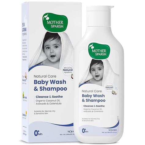 Buy Mother Sparsh Natural Care Baby Wash & Shampoo For 0+ Months, 200 ...