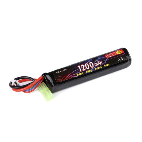 Buy FCONEGY Airsoft LiPo Battery 3S 11.1V 1200mAh 20C Rechargeable ...