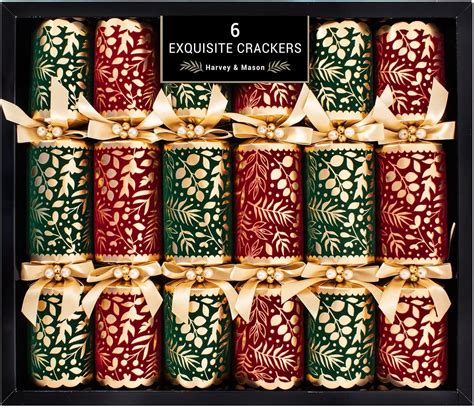 Tom Smith Luxary Table Crackers 8 Pack (Red/Green - With Silver Plated ...
