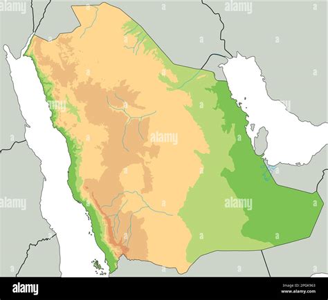 Arabian Desert Physical Map