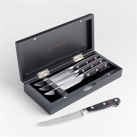 Wusthof Classic Steak Knives, Set of 4 with Box + Reviews | Crate & Barrel