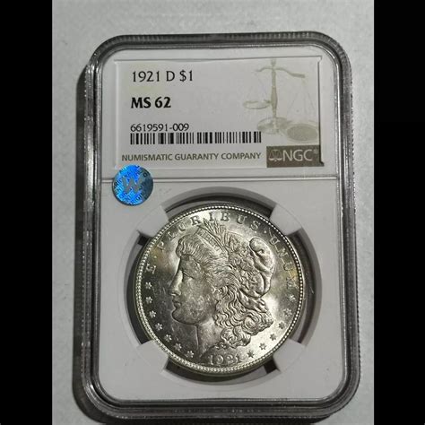 1921-D Morgan Silver Dollar NGC MS-62 Sight White - Bob Paul Rare Coins