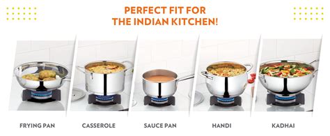 Cookfresh SS Handi Casserole With Lid, Set of 2 (2.1L/ 16cm)
