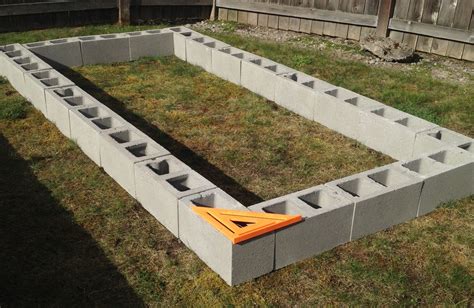 Cinder Block Raised Garden Bed Design