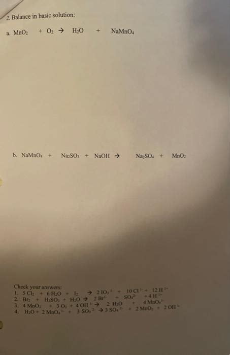 Image result for Balance H2O2 Mno4 O2 MnO2 in a Basic Medium