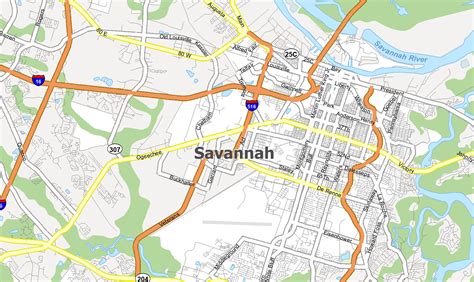 Savannah Georgia Map - GIS Geography