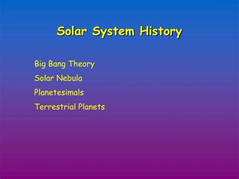 Solar System History 的图像结果