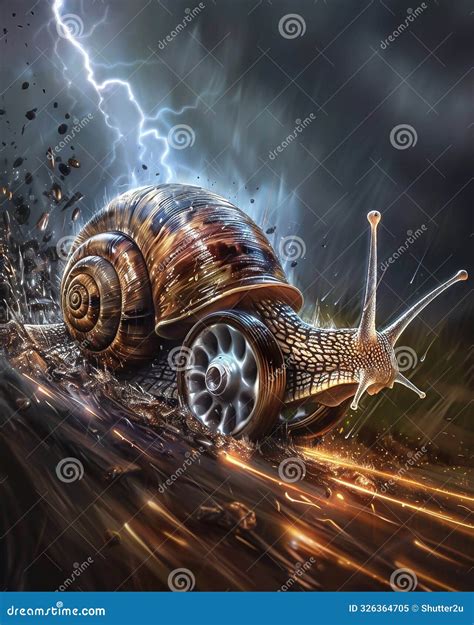 High Velocity Snail with Automotive Wheels for a Shell Streaks of Speed ...