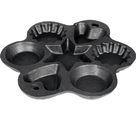 Cajun Classic Seasoned Cast Iron Muffin Pan With Shape Molds ...
