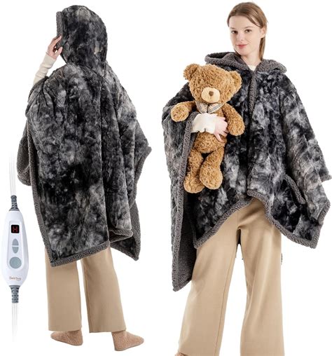 Amazon.com: Bearhug Electric Wearable Heated Blanket, Heated Shawl with ...