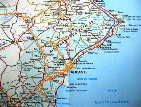 Map of Benidorm, Spain