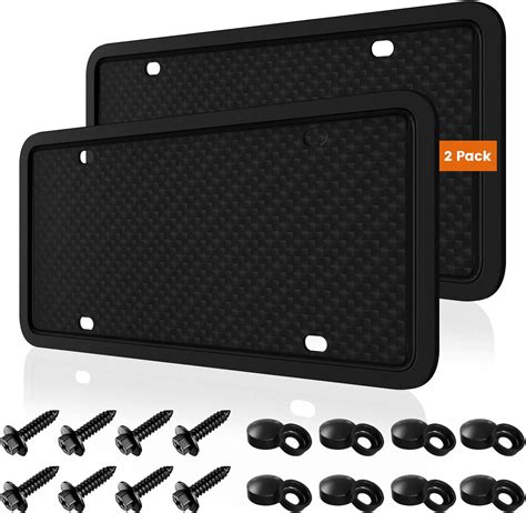 Marcos negros para matrícula, paquete de 2 fundas universales para ...