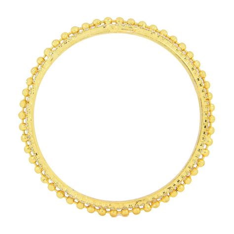Ball American Diamond Cz 22K Gold Plated Brass Bangle Pair For Women ...