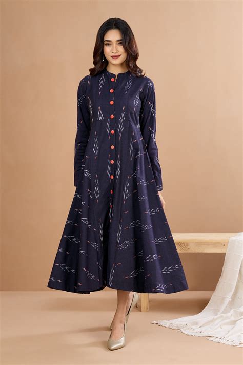 Dusky Fireflies Flared Panel Midi Dress - L - maati crafts