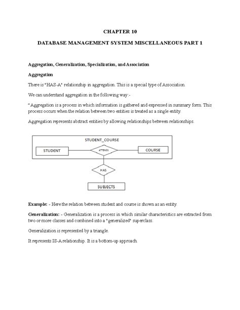 Chapter 10 Database Management System Miscellaneous PART 1 - CHAPTER 10 ...