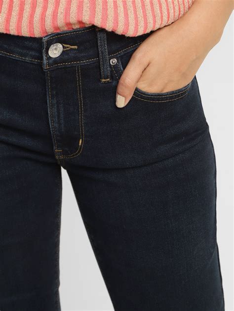 Women's 715 Navy Blue Flared Fit Mid Rise Jeans – Levis India Store