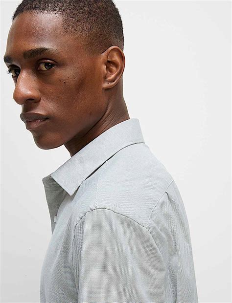 Buy Regular Fit Easy Iron Pure Cotton Short Sleeve Shirt at Marks & Spencer