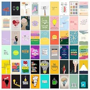 VEENSHI vinyl set of 54 Quotes Wall Posters|Inspirational Motivational ...