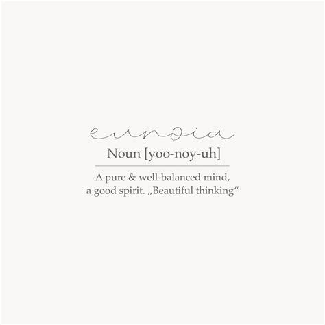 Eunoia - Greek | Beautiful Thinking