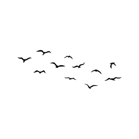 Bird Flying Silhouette Vector - silhouette of birds flying
