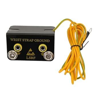 2-Hole ESD Wrist Strap Grounding Plug with 1.6m Cable, Anti-Static Ring ...