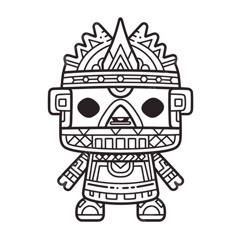 Aztec Owl Coloring Pages