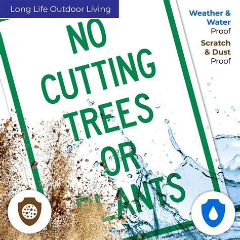 Buy No Cutting Trees Or Plants Green Sign, 10x14 Inches, Rust Free .040 ...