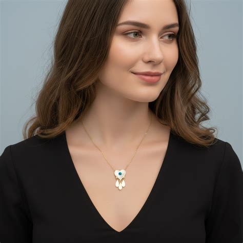Buy Evil Eye Heart Necklace For Women - Brantashop