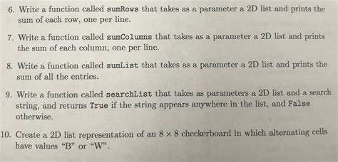 2D Array Questions for Computer Science Python 的图像结果