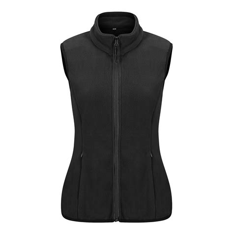 Women's Fleece Vest Sleeveless Jacket, Lightweight Warm Soft Vests ...