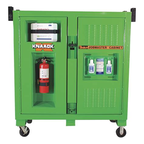 KNAACK Safety Kage Cabinet — Green, 59.4 Cu. Ft., 60in.W x 30in.D x 60in.H, Model# 139-SK ...