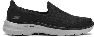 Skechers Skechers Mens GO WALK 6 - MOTLEY Black Walking Shoes Walking ...