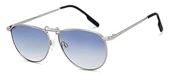 Vincent Chase By Lenskart | Silver Blue Full Rim Pilot | Economic Range ...