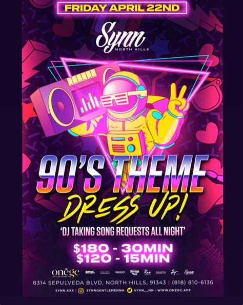 90’S NIGHT | Synn Gentleman's Club | North HillsSynn Gentleman's Club ...