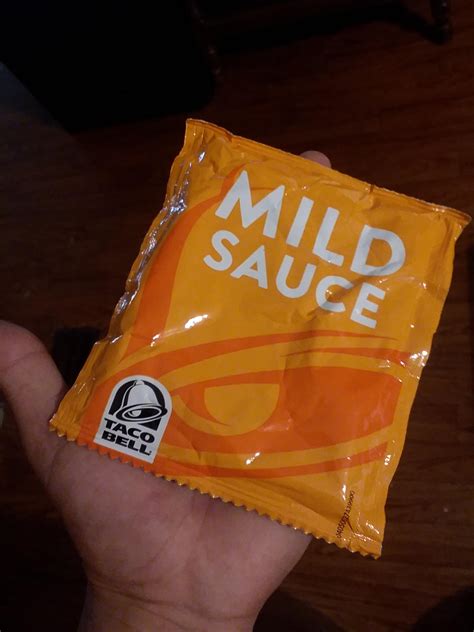 This larger package of mild sauce from Taco Bell. : r/mildlyinteresting