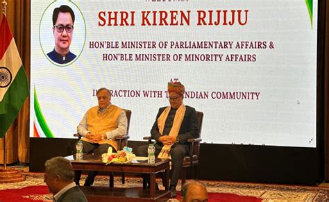 Union Minister Kiren Rijiju engages with Indian Community in Riyadh ...